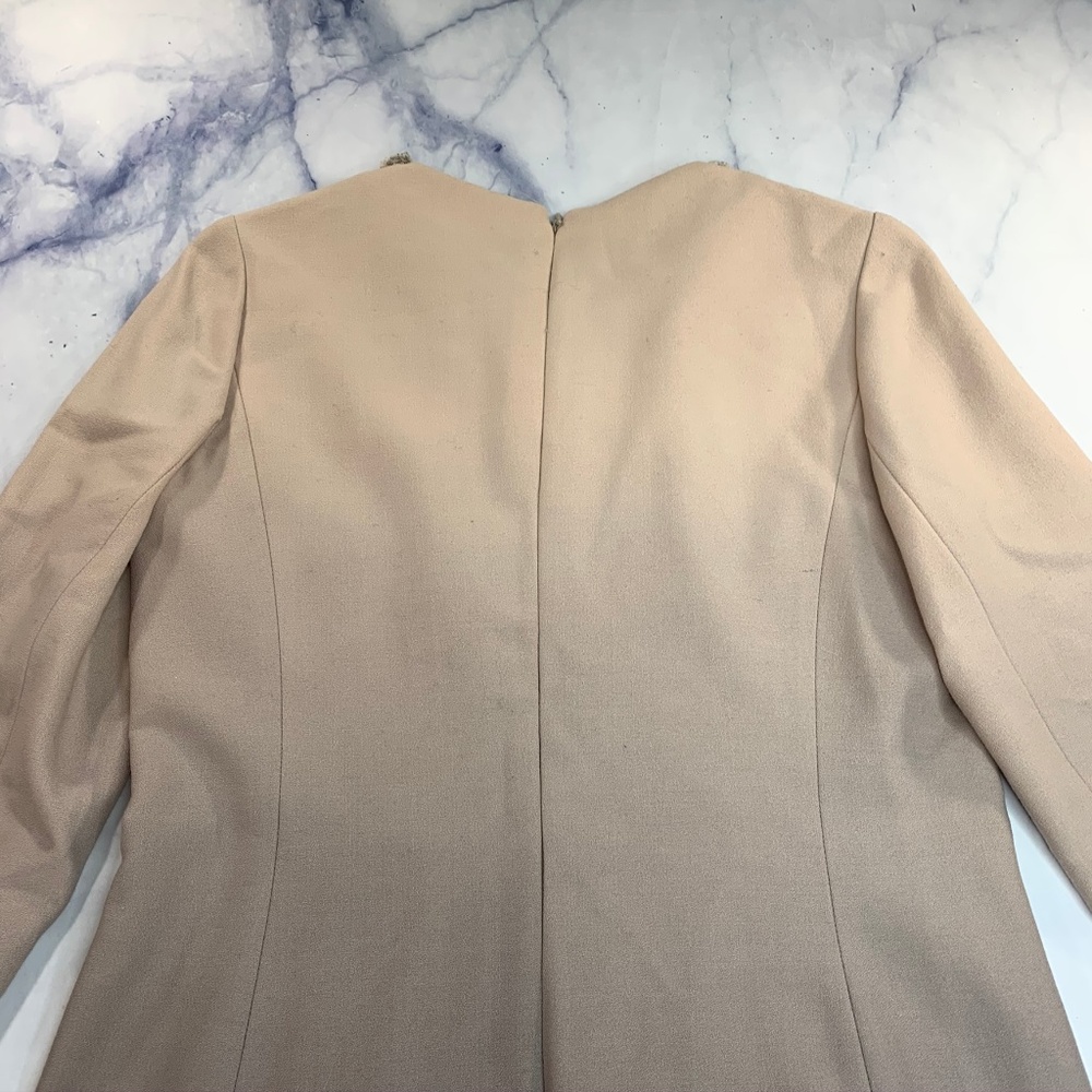 Rickie Freeman Teri Jon Ombre Beaded Cream Dress - Picture 5 of 8